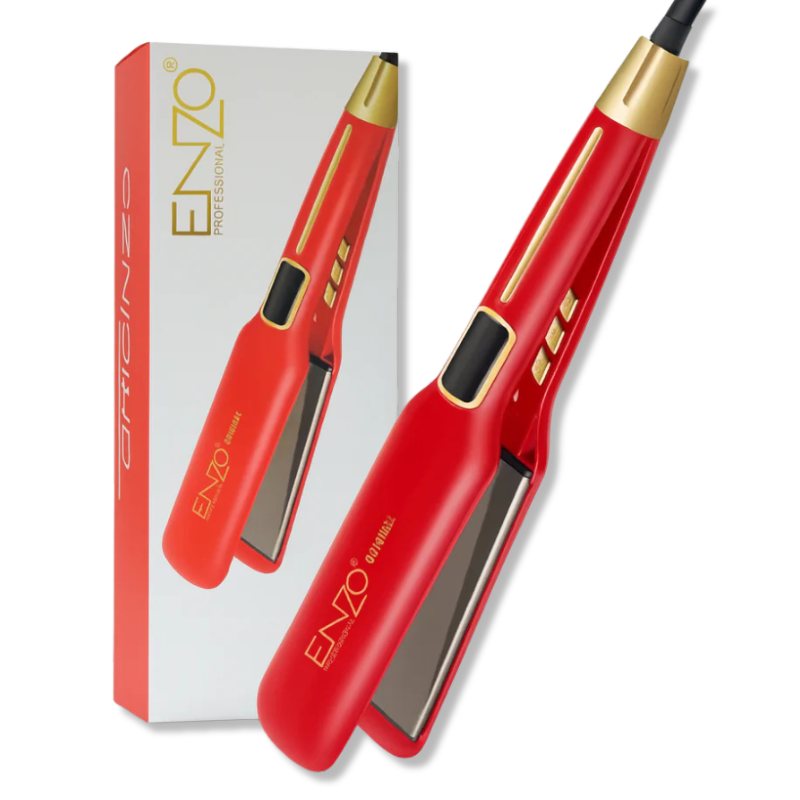 ENZO Professional Floating Plate Titanium Hair Straightener - LCD & MCH Fast Heating (EN-3976)