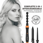 ENZO | Ceramic Electric Curling Iron 3-in-1 (Interchangeable Heads) | EN-9114