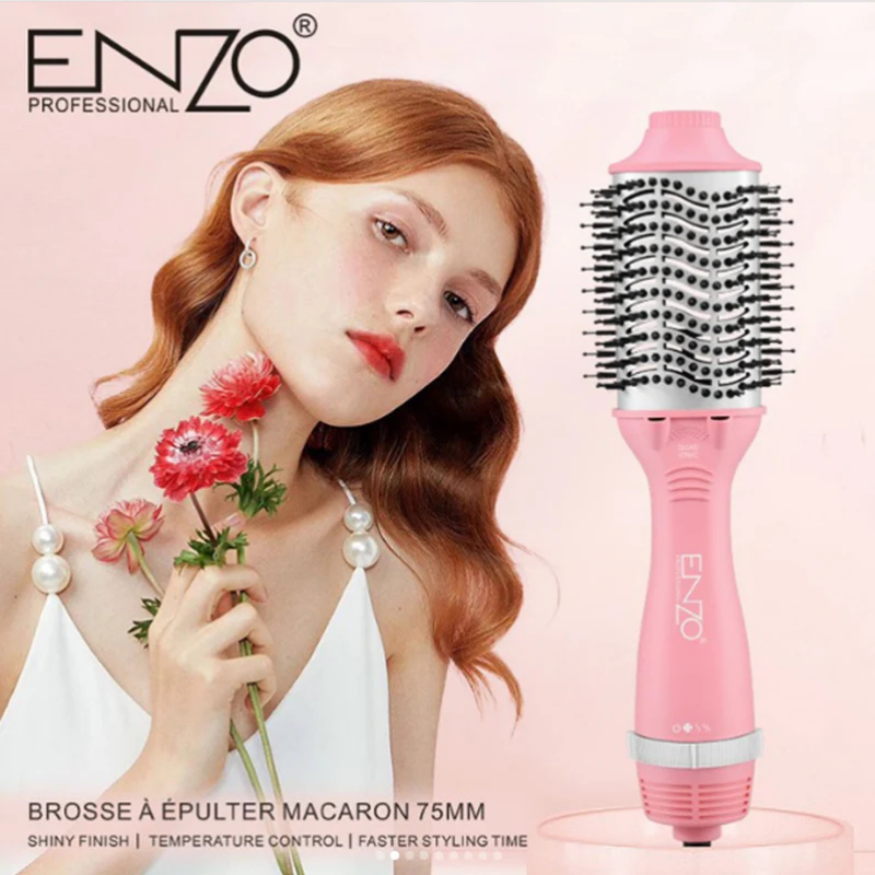 ENZO | 75mm Volumizing Hair Dryer Comb 3-in-1 (1500W Ionic Anti-Frizz) | EN-6210