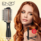 ENZO Professional Hot Air Brush Styler – 2-in-1 Blow Dryer & Volumising Brush (EN-4130)