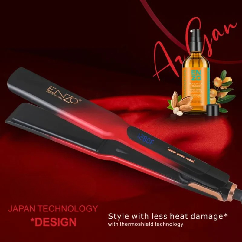 ENZO EN-3209 Titanium Argan Oil-Infused Hair Straightener