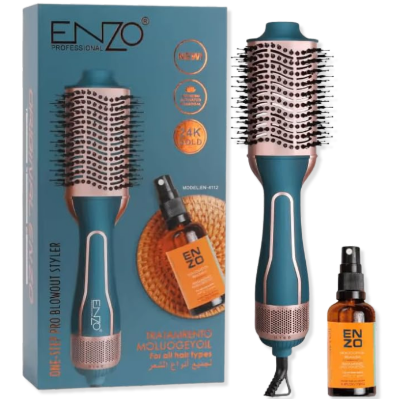 ENZO | Hot Air Brush Styler Blu/Rose | EN-4112