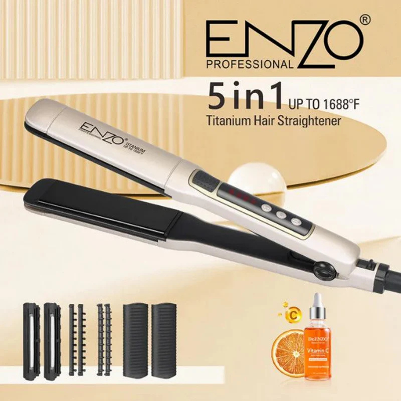 ENZO | 5-in-1 Wide Plate Straightener (Titanium Coating) | EN-960