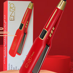 ENZO Professional Floating Plate Titanium Hair Straightener - LCD & MCH Fast Heating (EN-3976)