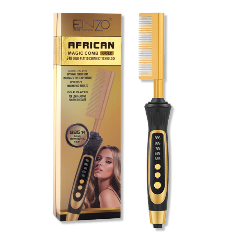 ENZO | 24K Gold Ceramic Comb IronXL+ | EN-4109