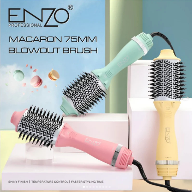 ENZO | 75mm Volumizing Hair Dryer Comb 3-in-1 (1500W Ionic Anti-Frizz) | EN-6210