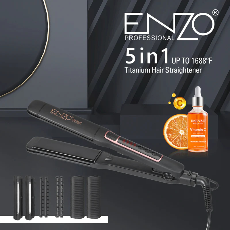 ENZO | 5-in-1 Wide Plate Straightener (Titanium Coating) | EN-960