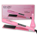 ENZO Hair Straightener Pink Wide Titanium Plate 2-in-1 Straightener & Curler EN-5301