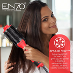 ENZO Professional 3-in-1 One-Step Hair Dryer Brush Set – Straighten, Curl & Volumise (EN-4115A)