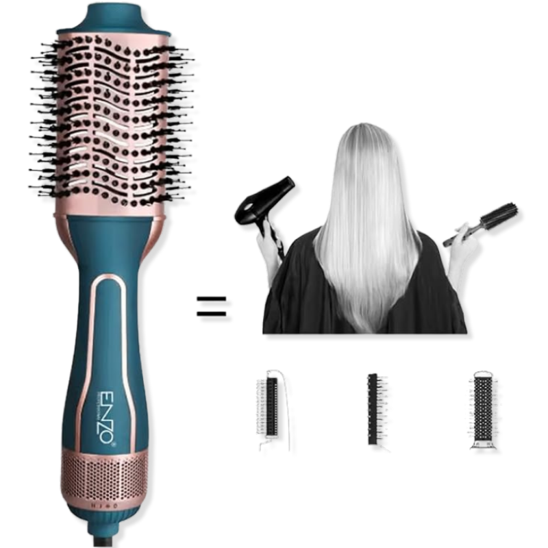 ENZO | Hot Air Brush Styler Blu/Rose | EN-4112