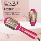 ENZO Professional 2-in-1 SmoothStyle Heated Brush Straightener & Hot Air Styler (EN-6216)