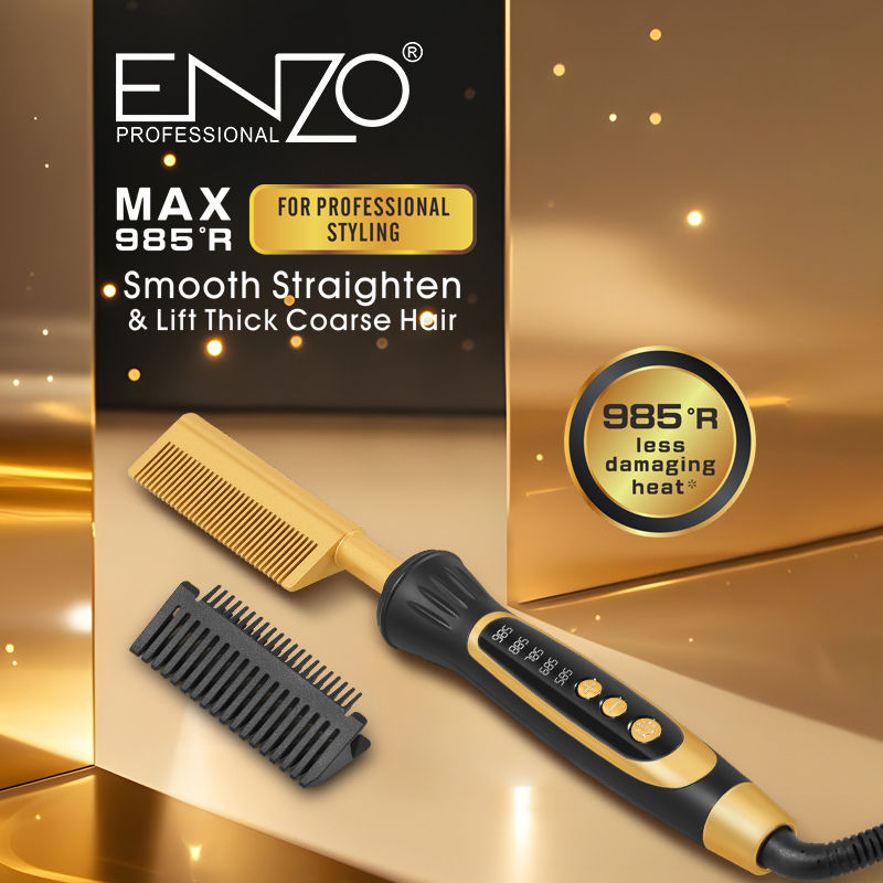 ENZO | 24K Gold Ceramic Comb IronXL+ | EN-4109