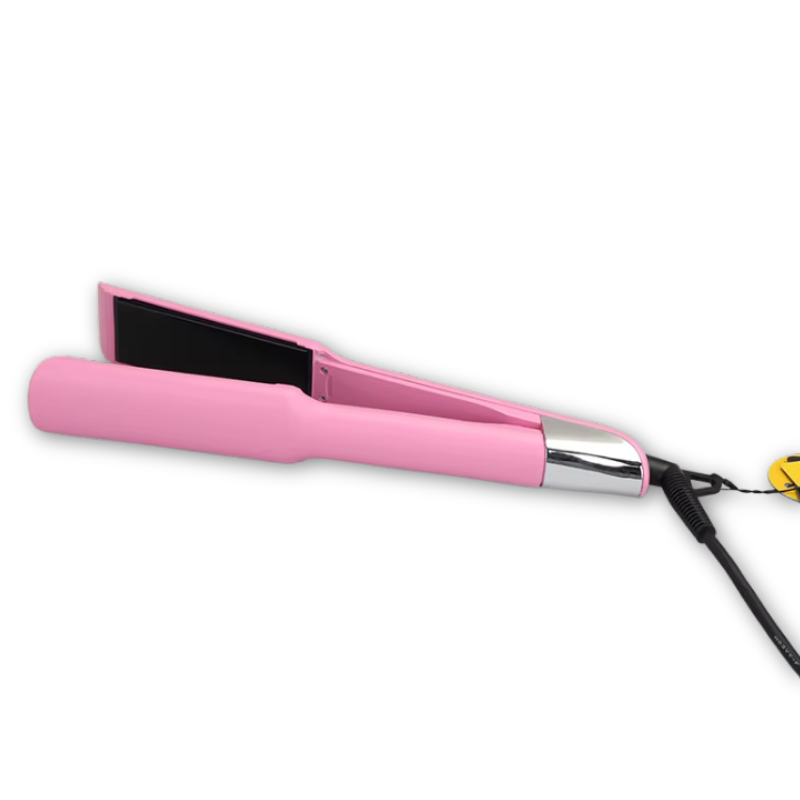 ENZO Hair Straightener Pink Wide Titanium Plate 2-in-1 Straightener & Curler EN-5301