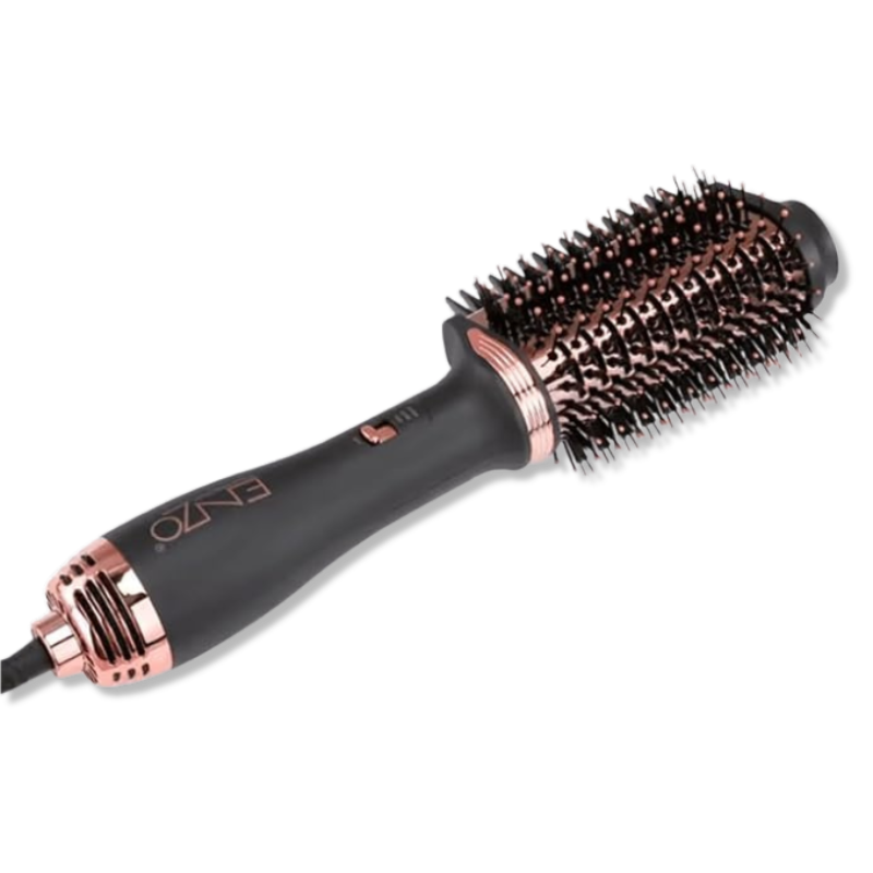 ENZO Professional Hot Air Brush Styler – 2-in-1 Blow Dryer & Volumising Brush (EN-4130)
