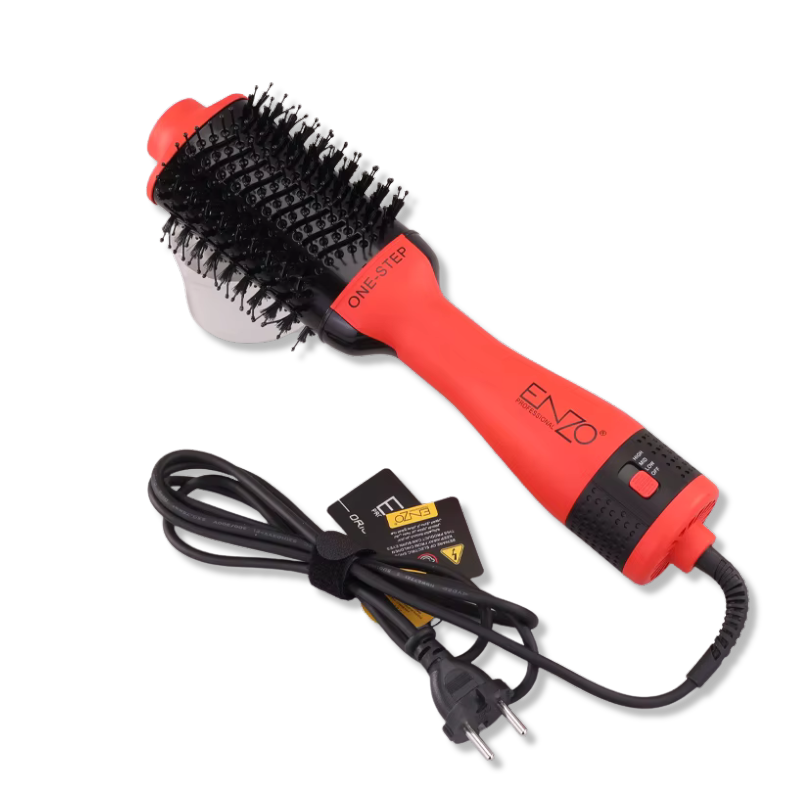 ENZO Professional 3-in-1 One-Step Hair Dryer Brush Set – Straighten, Curl & Volumise (EN-4115A)