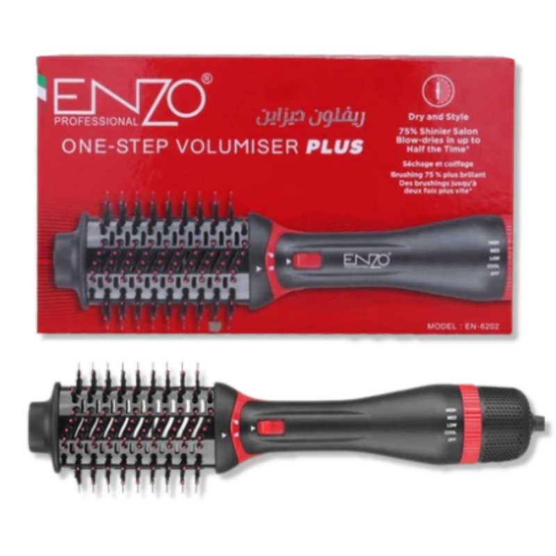 ENZO Portable Professional Rotating Hot Air Volumizer – One-Step Styling (EN-6202)