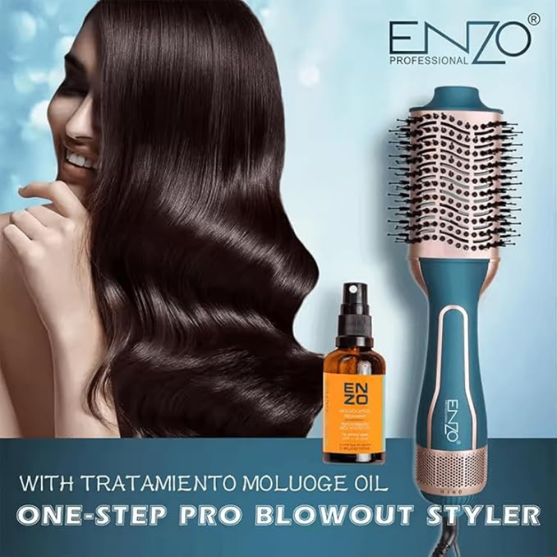 ENZO | Hot Air Brush Styler Blu/Rose | EN-4112