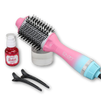 ENZO PROFESSIONAL | 3-in-1 Ionic Hot Air Brush (Straighten + Curl + Dry) Set | EN-752
