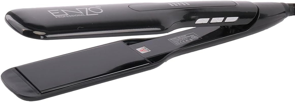 Enzo Graphite Titanium Hair Straightener + NOVIQ Heat Spray 250 ml | Dual Voltage Flat Iron with Adjustable Heat (130¬∞C‚Äì230¬∞C) | Fast Heat-Up, Frizz-Free Shine, and Smooth Styling