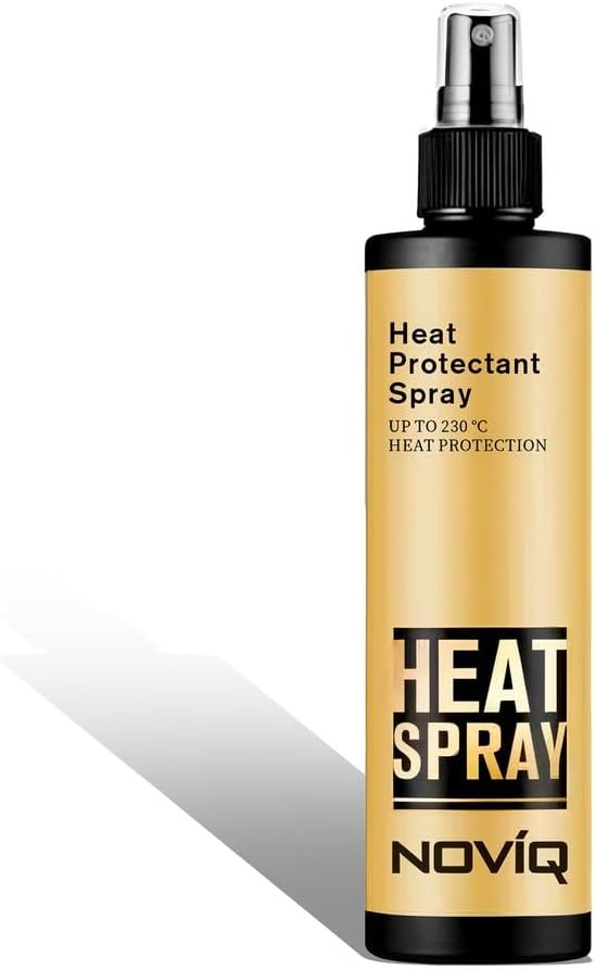 Enzo Graphite Titanium Hair Straightener + NOVIQ Heat Spray 250 ml | Dual Voltage Flat Iron with Adjustable Heat (130¬∞C‚Äì230¬∞C) | Fast Heat-Up, Frizz-Free Shine, and Smooth Styling