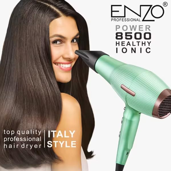 ENZO PROFESSIONAL ENZO AC Motor Hot and Cold Wind Fast Heating Hair Dryer