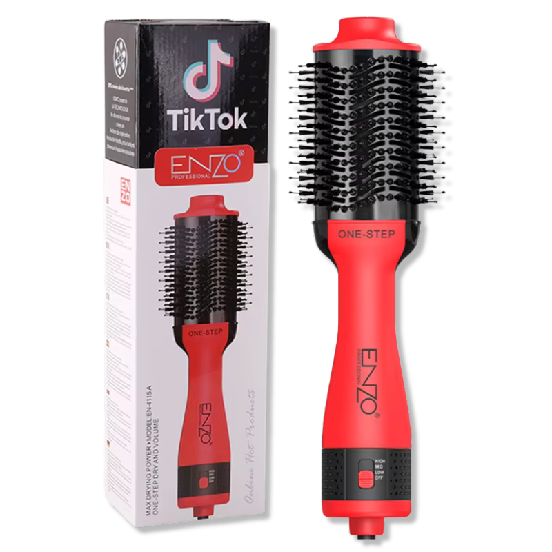 ENZO Professional 3-in-1 One-Step Hair Dryer Brush Set – Straighten, Curl & Volumise (EN-4115A)