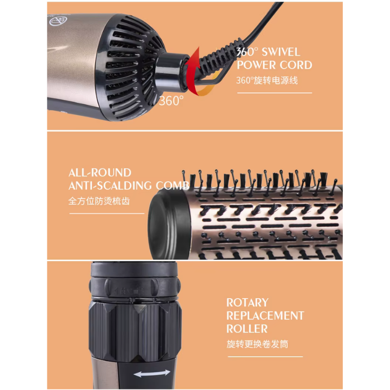 ENZO | 3-in-1 Rotating Air Brush Vol. | EN-745