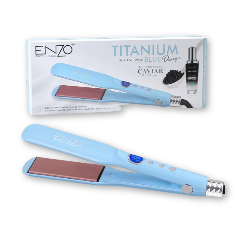 ENZO | Titanium Tourmaline Straightener + Caviar Color Protecting Essence | EN-3215