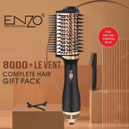 ENZO Professional Hot Air Brush Styler – 2-in-1 Blow Dryer & Volumising Brush (EN-4130)