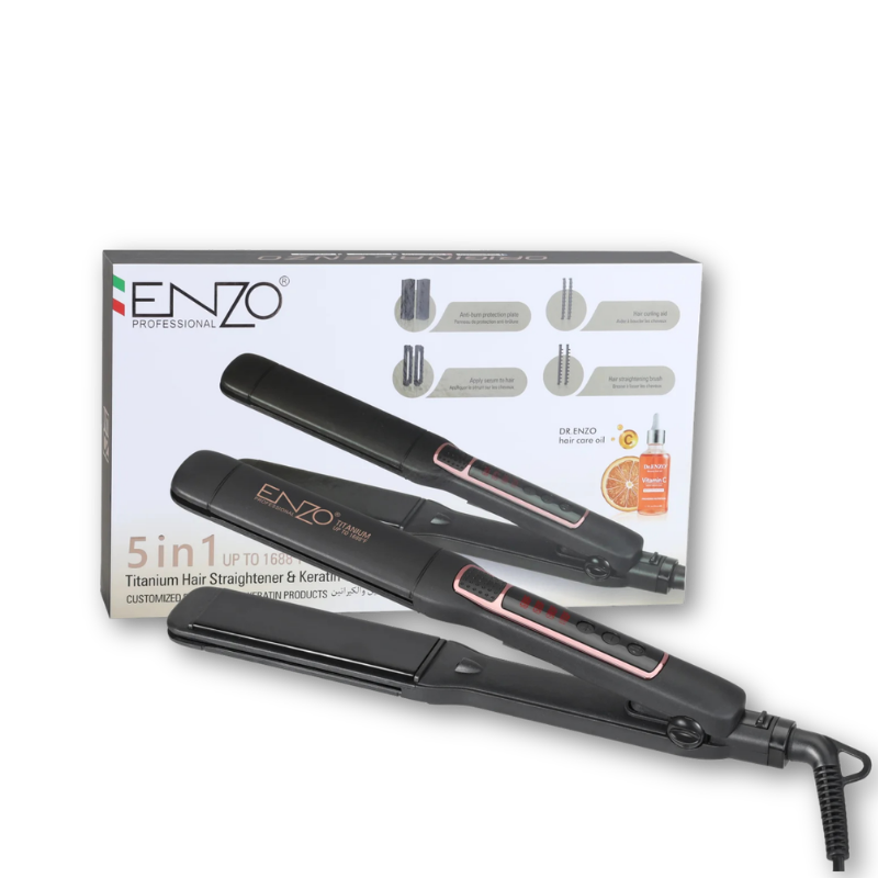 ENZO | 5-in-1 Wide Plate Straightener (Titanium Coating) | EN-960