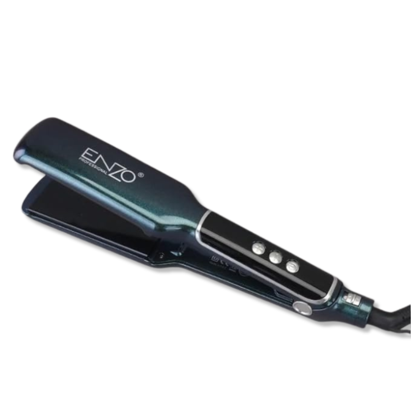 ENZO Peacock Blue Titanium & Ceramic Hair Straightener – With Elixers of Shine (EN-3983)