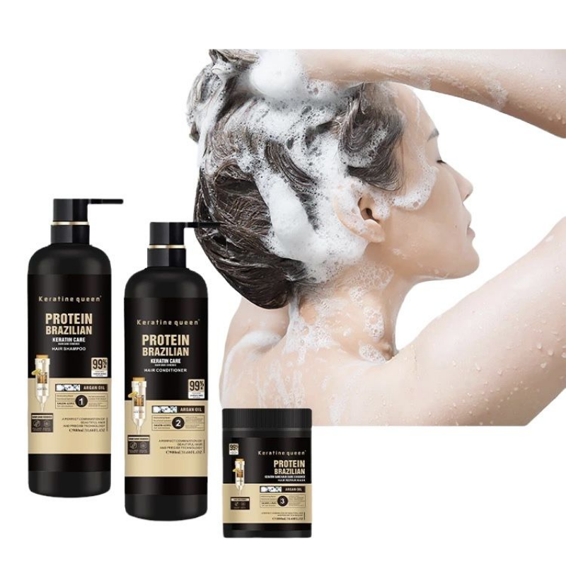 Protein Brazilian Keratin Hair Care Set Shampoo, Conditioner & Hair Mask
