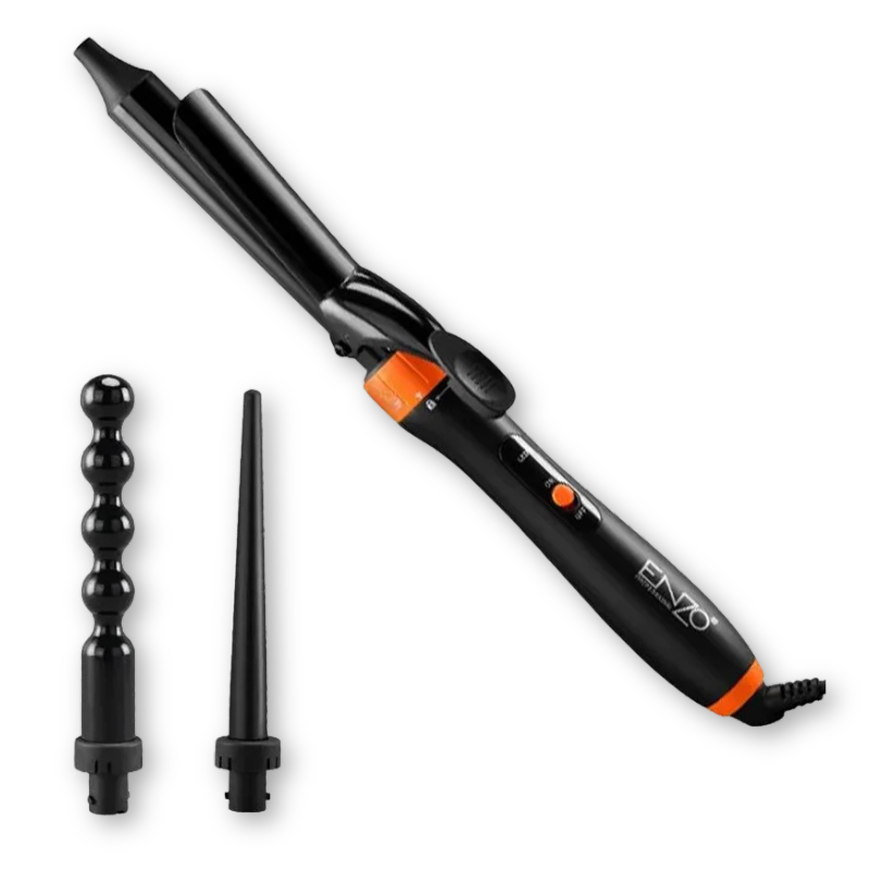 ENZO | Ceramic Electric Curling Iron 3-in-1 (Interchangeable Heads) | EN-9114