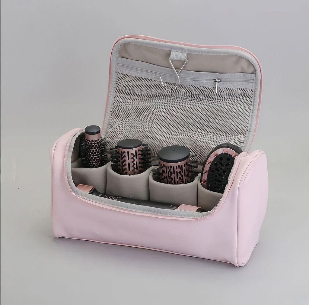 Enzo 4-in-1 Rotating Ionic Hair Styler + NOVIQ Heat Spray 250ml | 1000W Hot Air Brush | Dual Rotation | Detachable Head | Frizz Control & Volume Styler