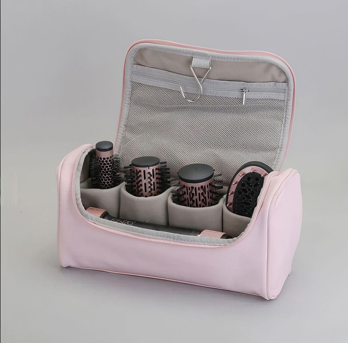 Enzo 4-in-1 Rotating Ionic Hair Styler + NOVIQ Heat Spray 250ml | 1000W Hot Air Brush | Dual Rotation | Detachable Head | Frizz Control & Volume Styler