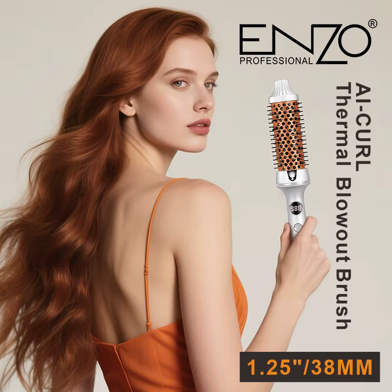 ENZO | 2-in-1 Brush Straightener Comb | EN-2230