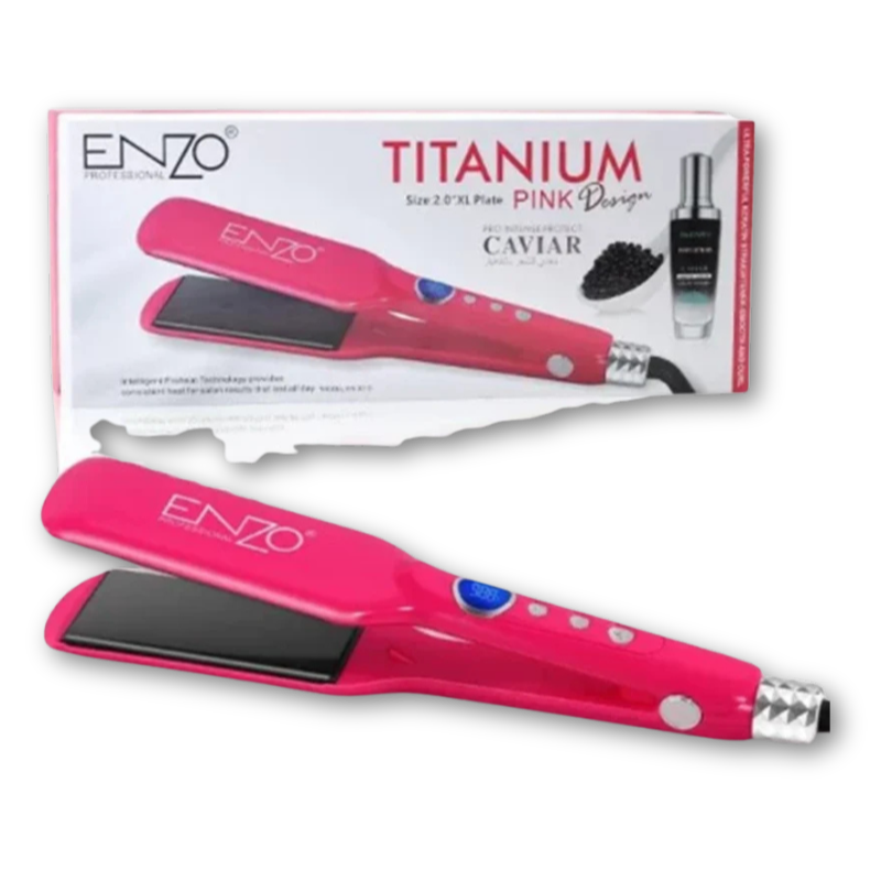 ENZO | Titanium Tourmaline Straightener + Caviar Color Protecting Essence | EN-3215