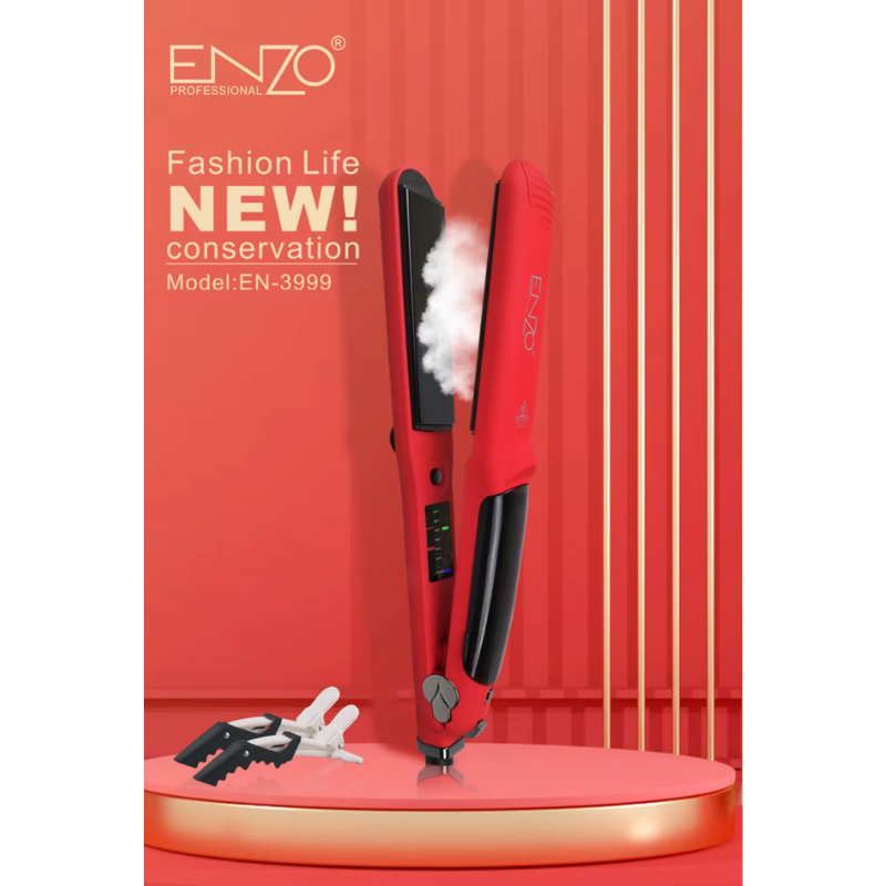ENZO | Infrared Steam Hair Straightener & Curler (African Hair) | EN-3999