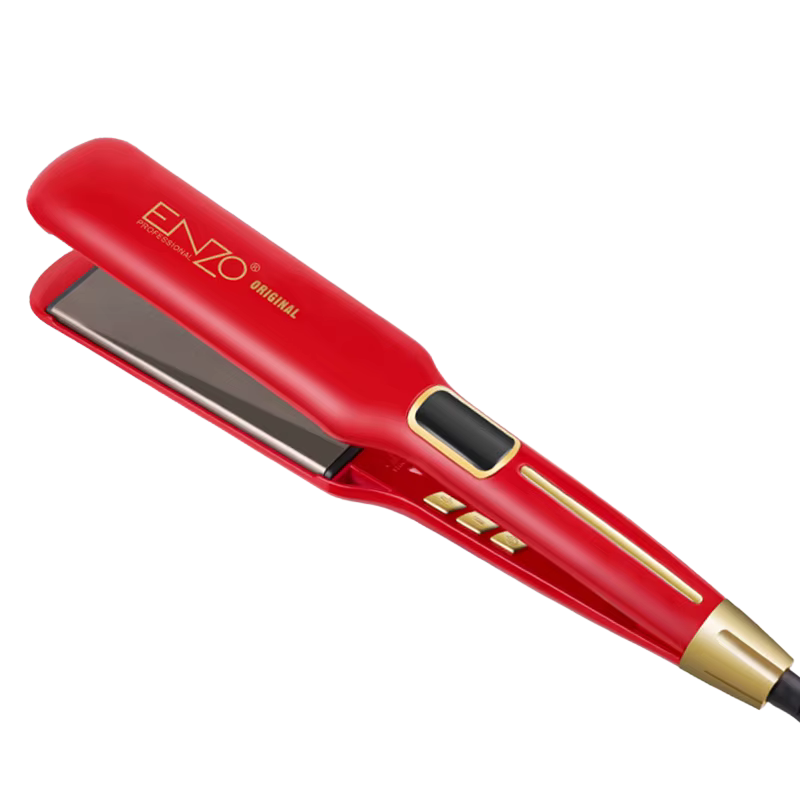 ENZO Professional Floating Plate Titanium Hair Straightener - LCD & MCH Fast Heating (EN-3976)