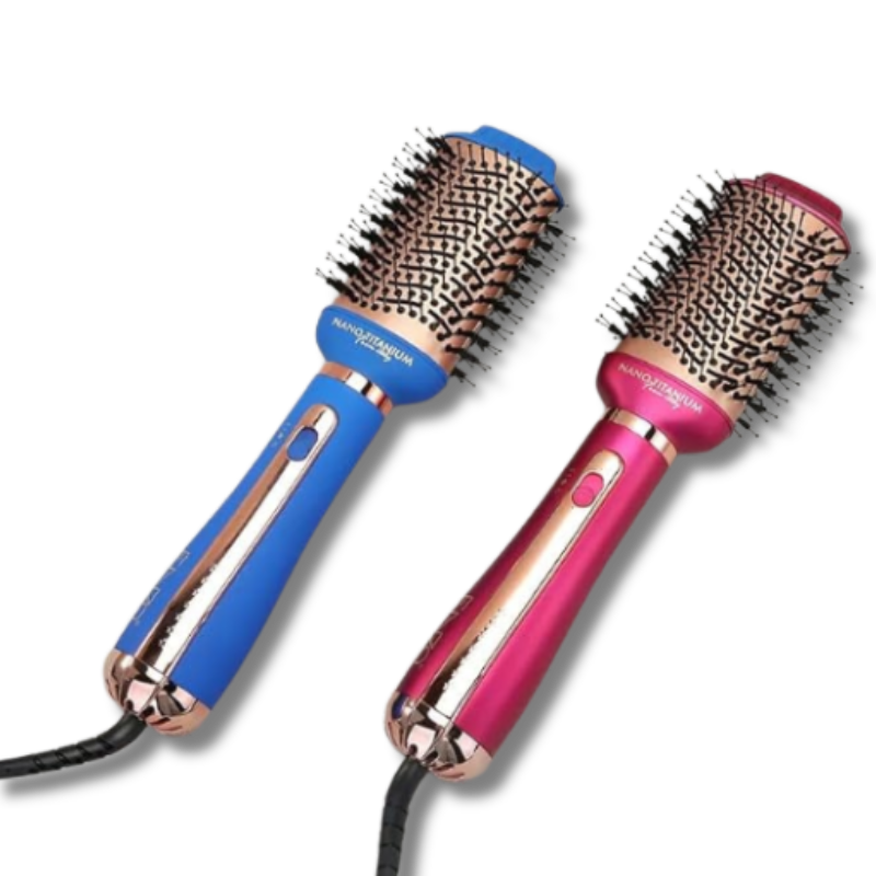 ENZO Professional 2-in-1 SmoothStyle Heated Brush Straightener & Hot Air Styler (EN-6216)