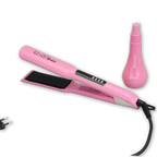 ENZO Hair Straightener Pink Wide Titanium Plate 2-in-1 Straightener & Curler EN-5301