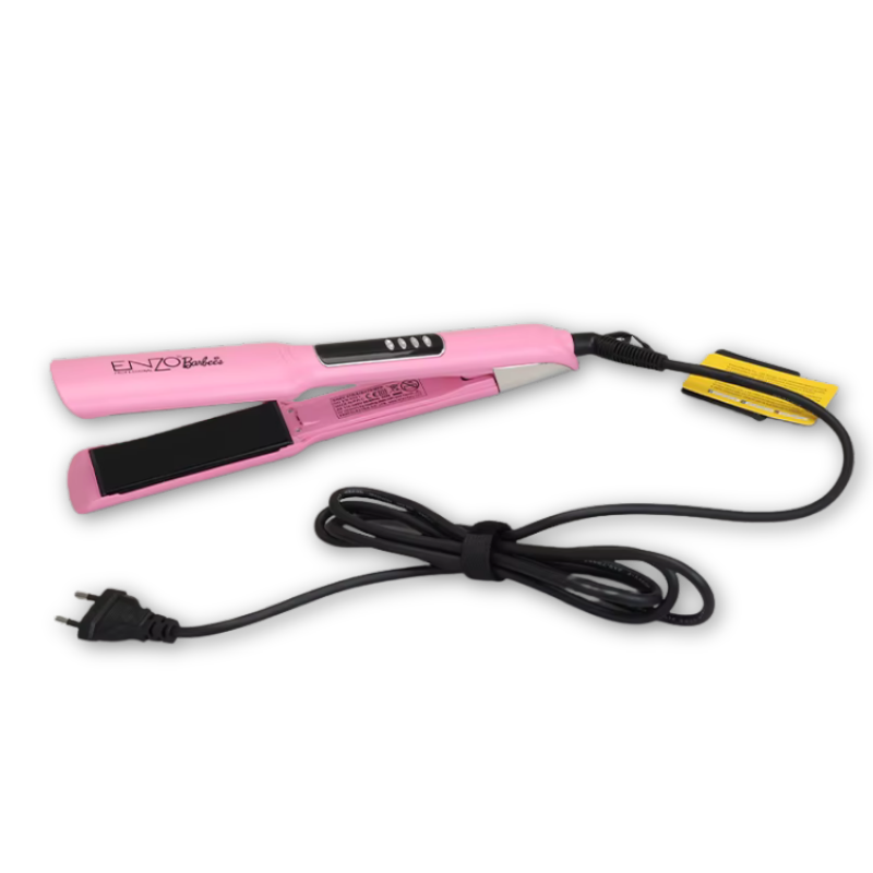 ENZO Hair Straightener Pink Wide Titanium Plate 2-in-1 Straightener & Curler EN-5301