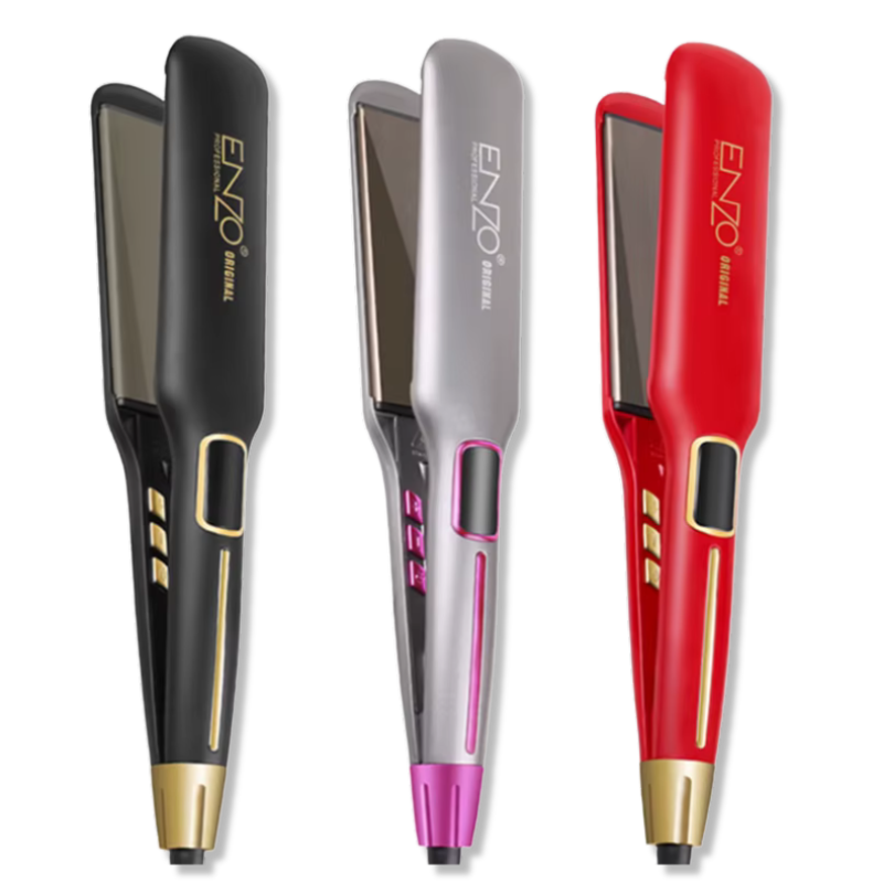 ENZO Professional Floating Plate Titanium Hair Straightener - LCD & MCH Fast Heating (EN-3976)