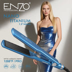 ENZO Nano Titanium Hair Straightener Dual Voltage