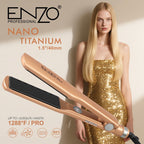 ENZO Nano Titanium Hair Straightener Dual Voltage