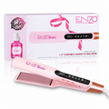 ENZO PRO pink ceramic hair straightener with retail box and hair serum