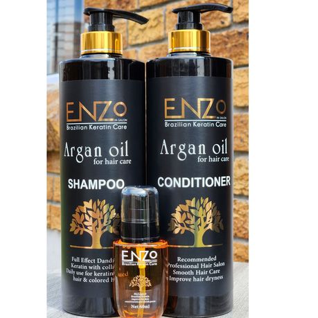 ENZO Brazilian Keratin Cure Argan Oil Combo