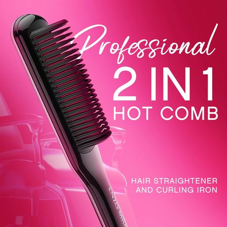 ENZO Professional 2-in-1 Electric Hot Comb + 4 Serums