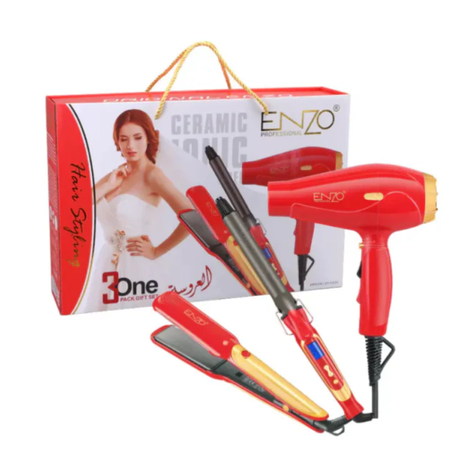 ENZO Professional Multi-Function 3-in-1 Hair Styling Tool Set