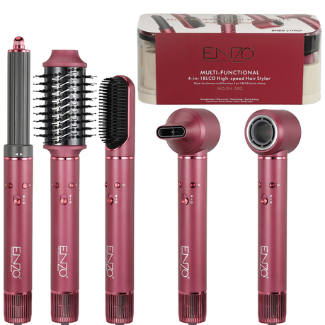 ENZO Multi-Function Hot Air Comb & Curling Styler